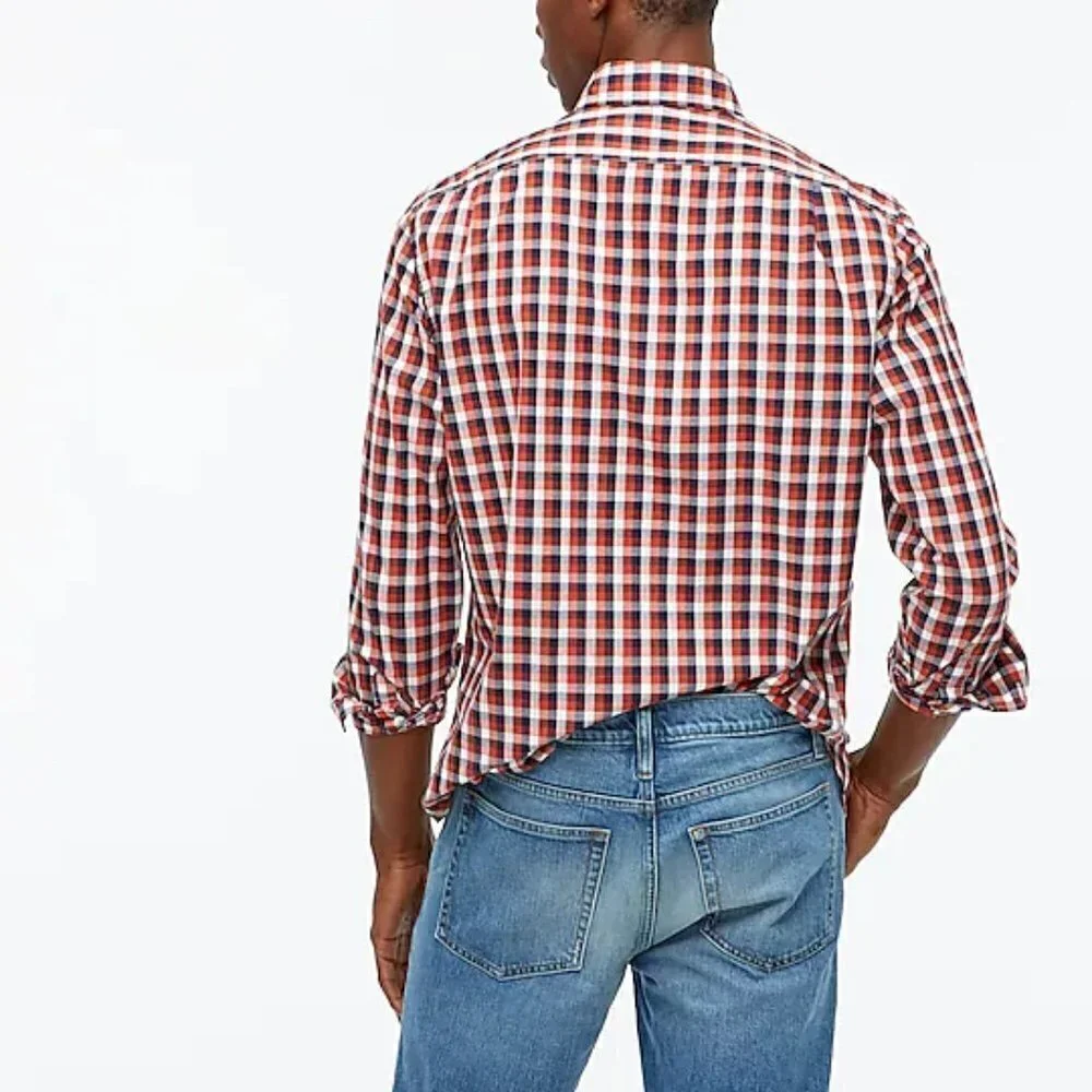 J Crew Gingham flex casual shirt NWOT